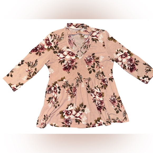 ♾️ pink peony babydoll top - Picture 1 of 3